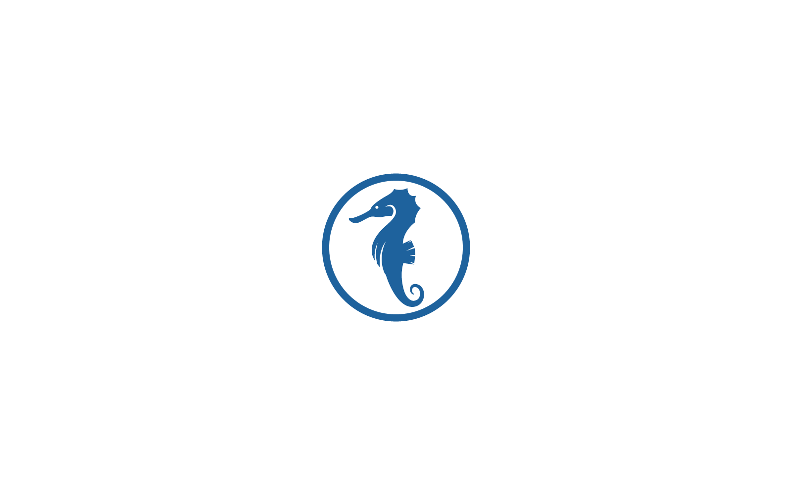 Sea horse illustration icon flat design Logo Template