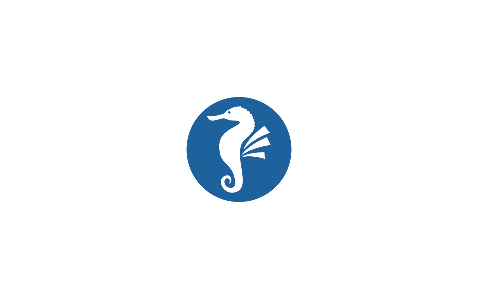 Sea horse illustration logo vector flat icon design