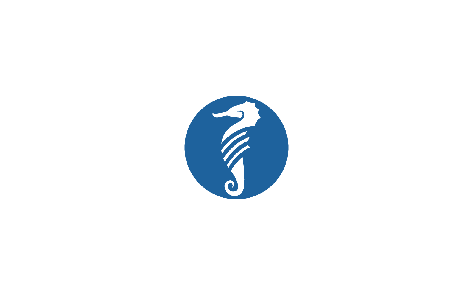 Sea horse logo vector flat design icon