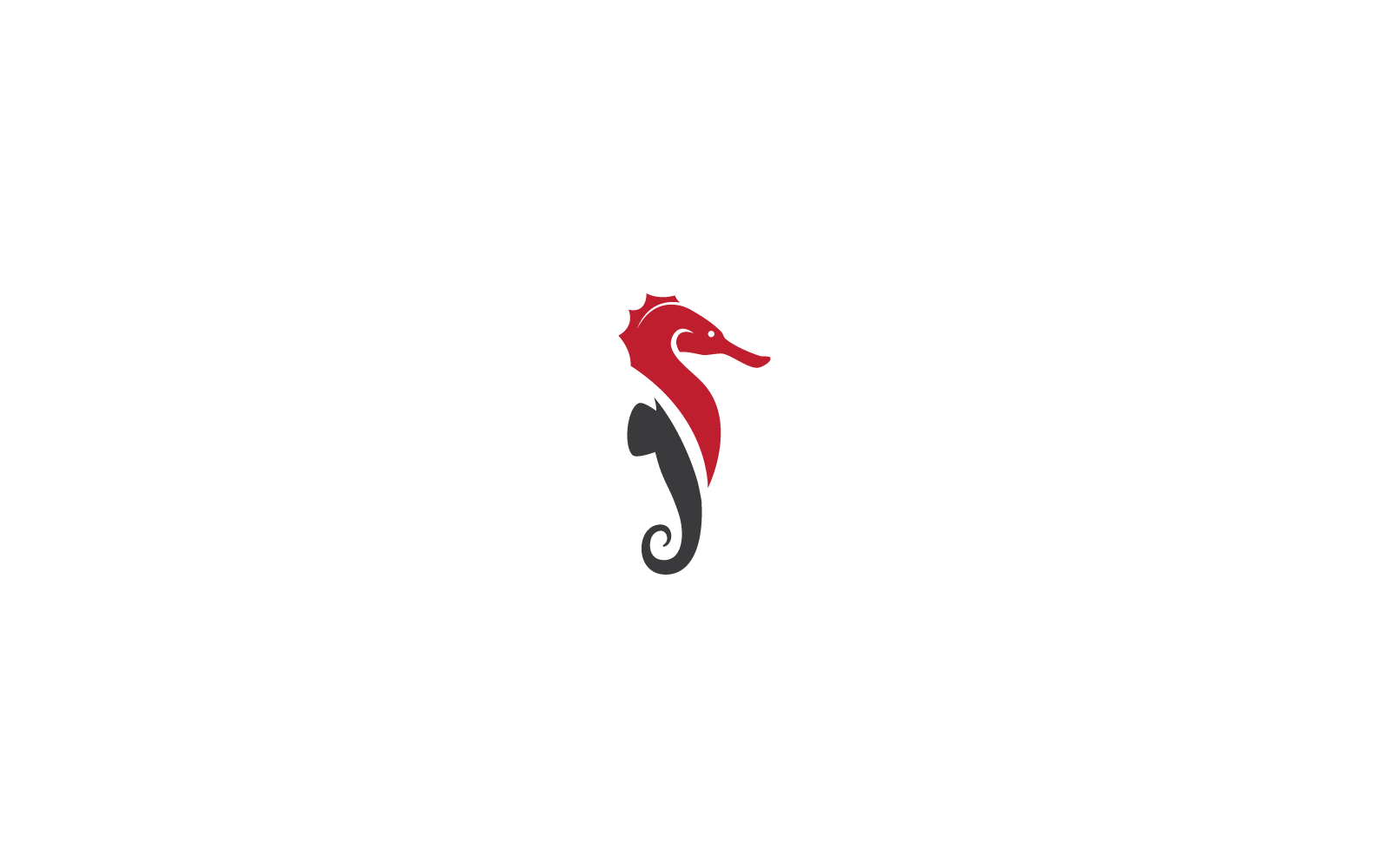 Sea horse logo vector flat icon design