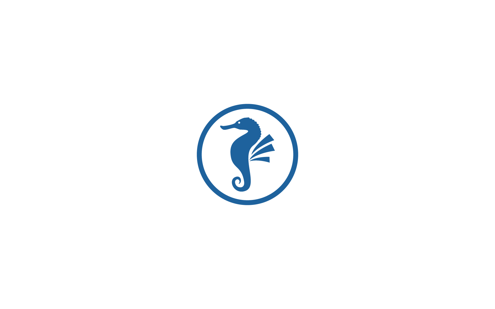 Sea horse logo vector icon illustration flat design