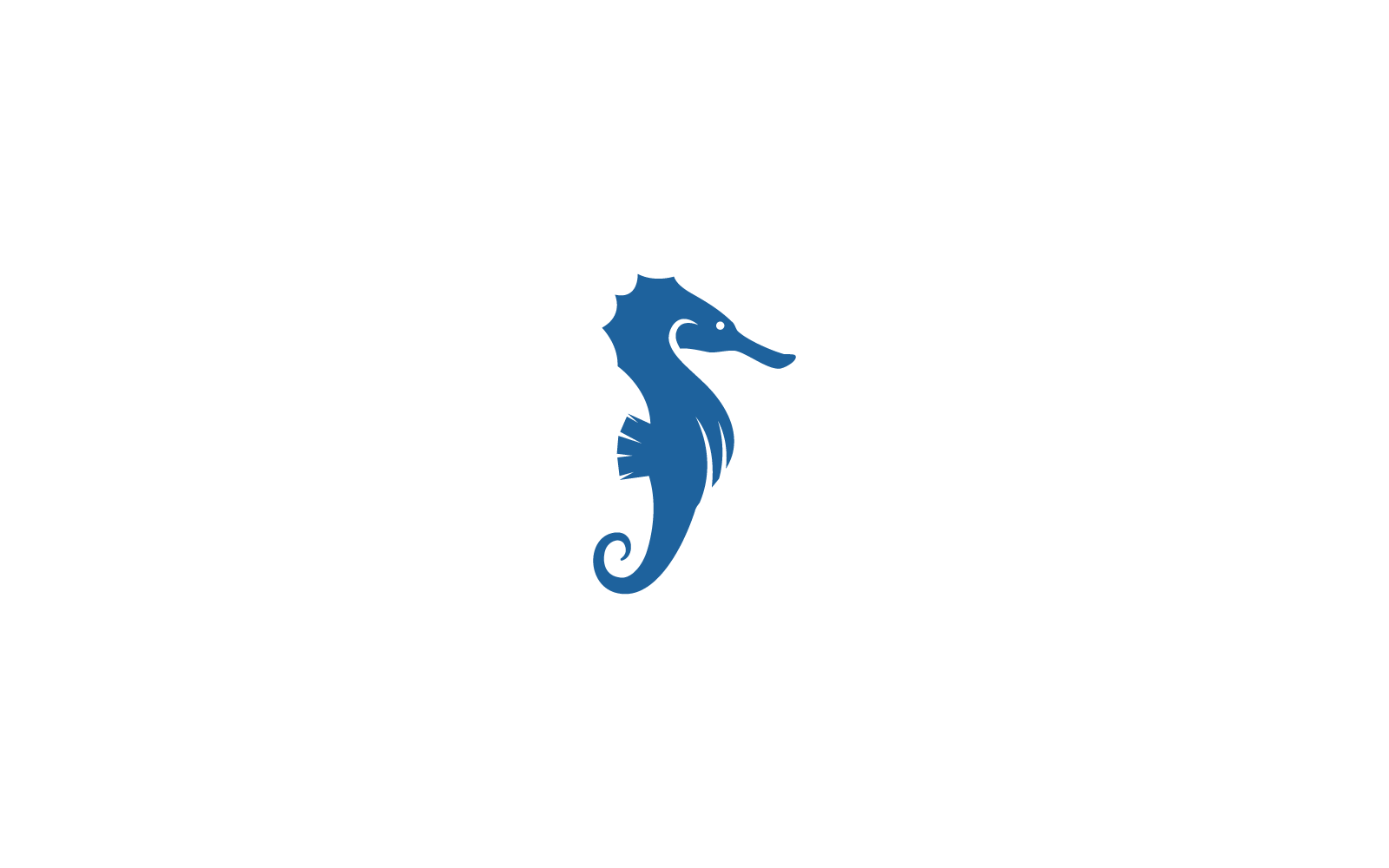 Sea horse template illustration logo vector flat design