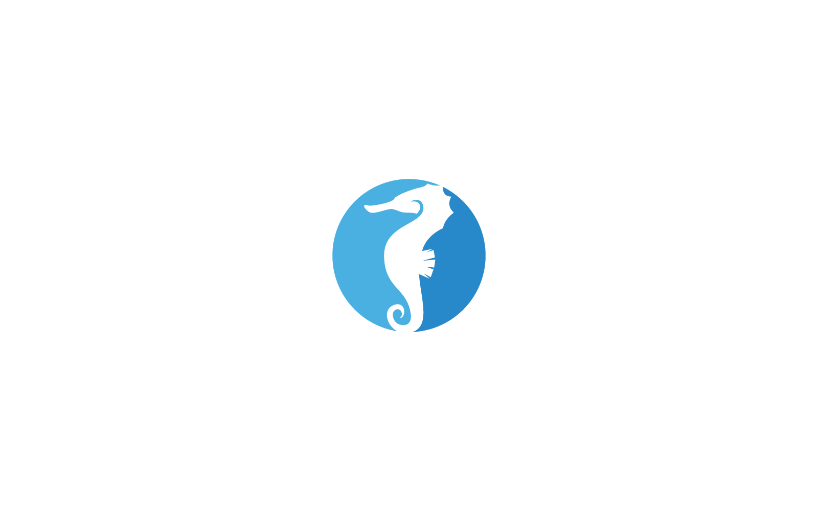 Sea horse template logo vector flat design TemplateMonster