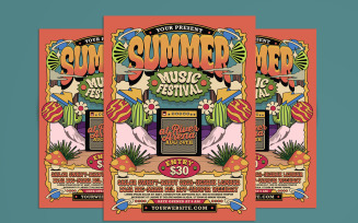 Summer Music Festival Poster Flyer Template