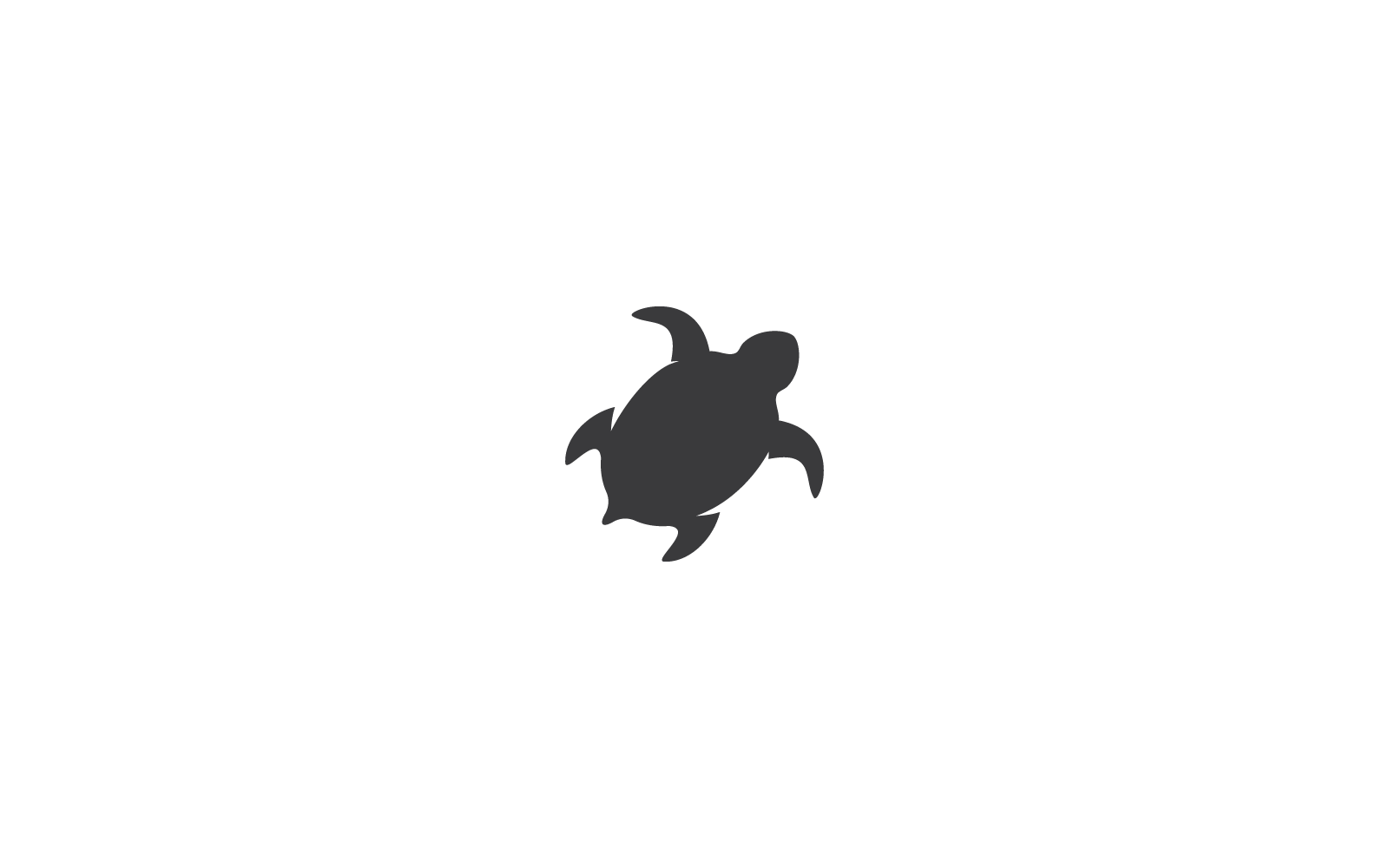 Turtle logo vector illustration flat design