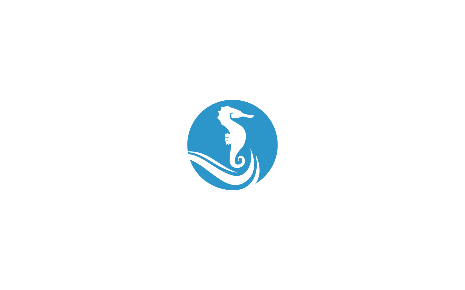 Zeepaardje illustratie logo vector ontwerp