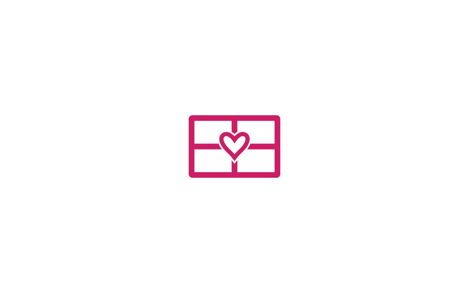 Caja de regalo, tienda de regalos diseño plano logo icono Vector