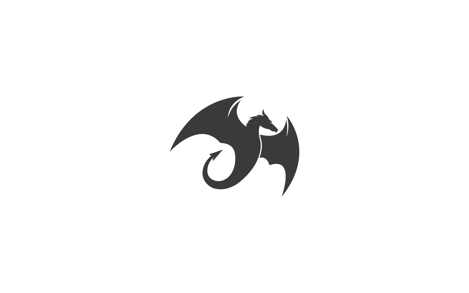 Dragon logo design template vector illustration