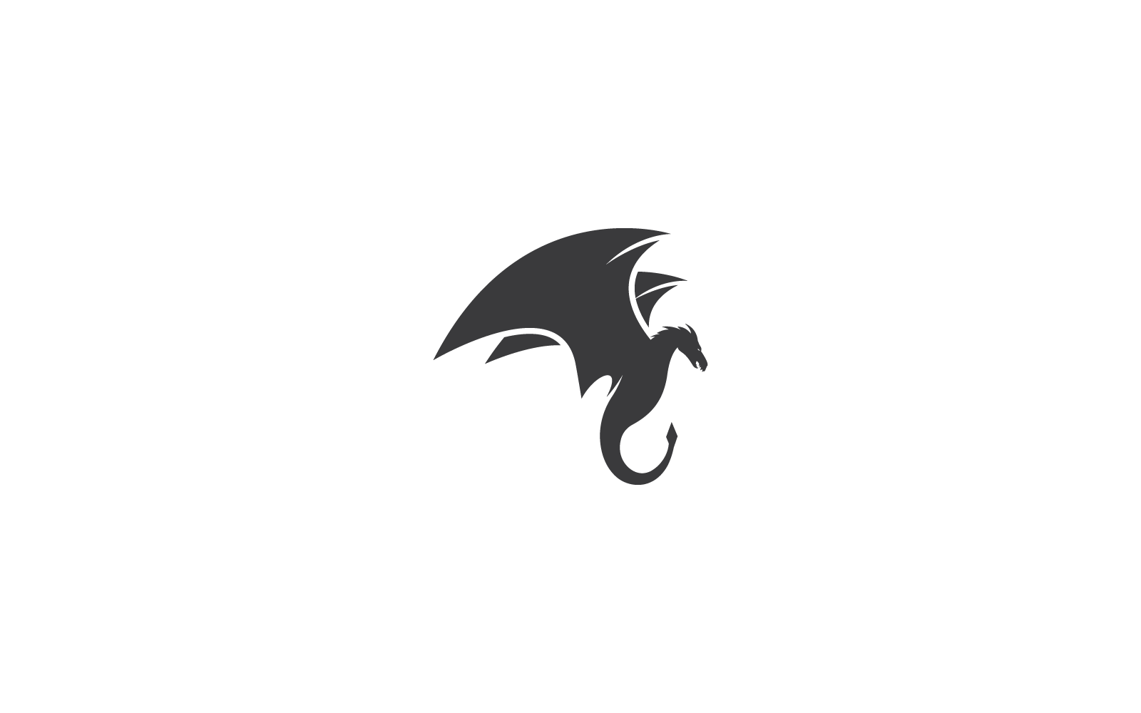 Dragon logo template icon vector illustration