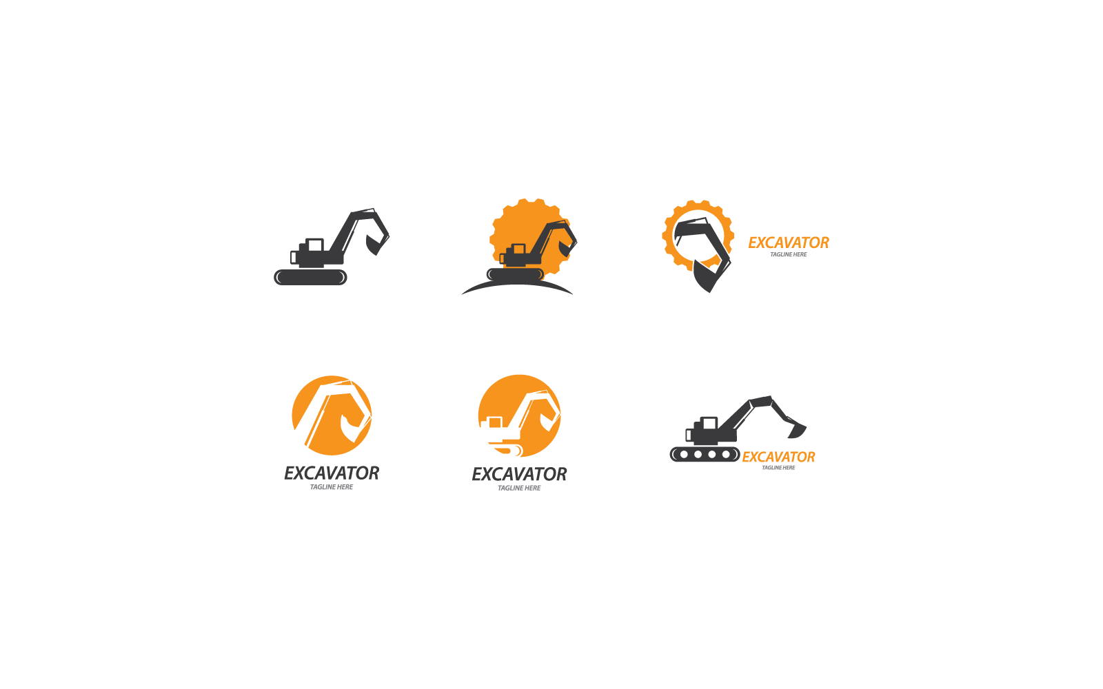 Excavator logo illustration icon vector template