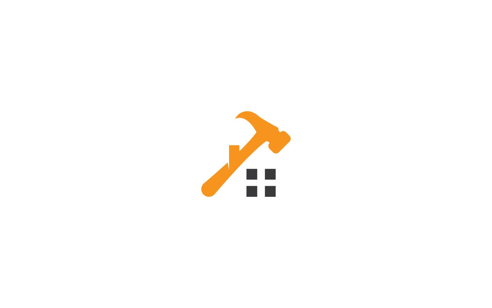 Hammer construction logo icon vector template