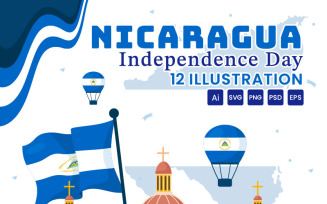 12 Nicaragua Independence Day Illustration