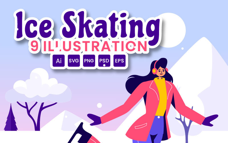 9 Ice Skating Illustration