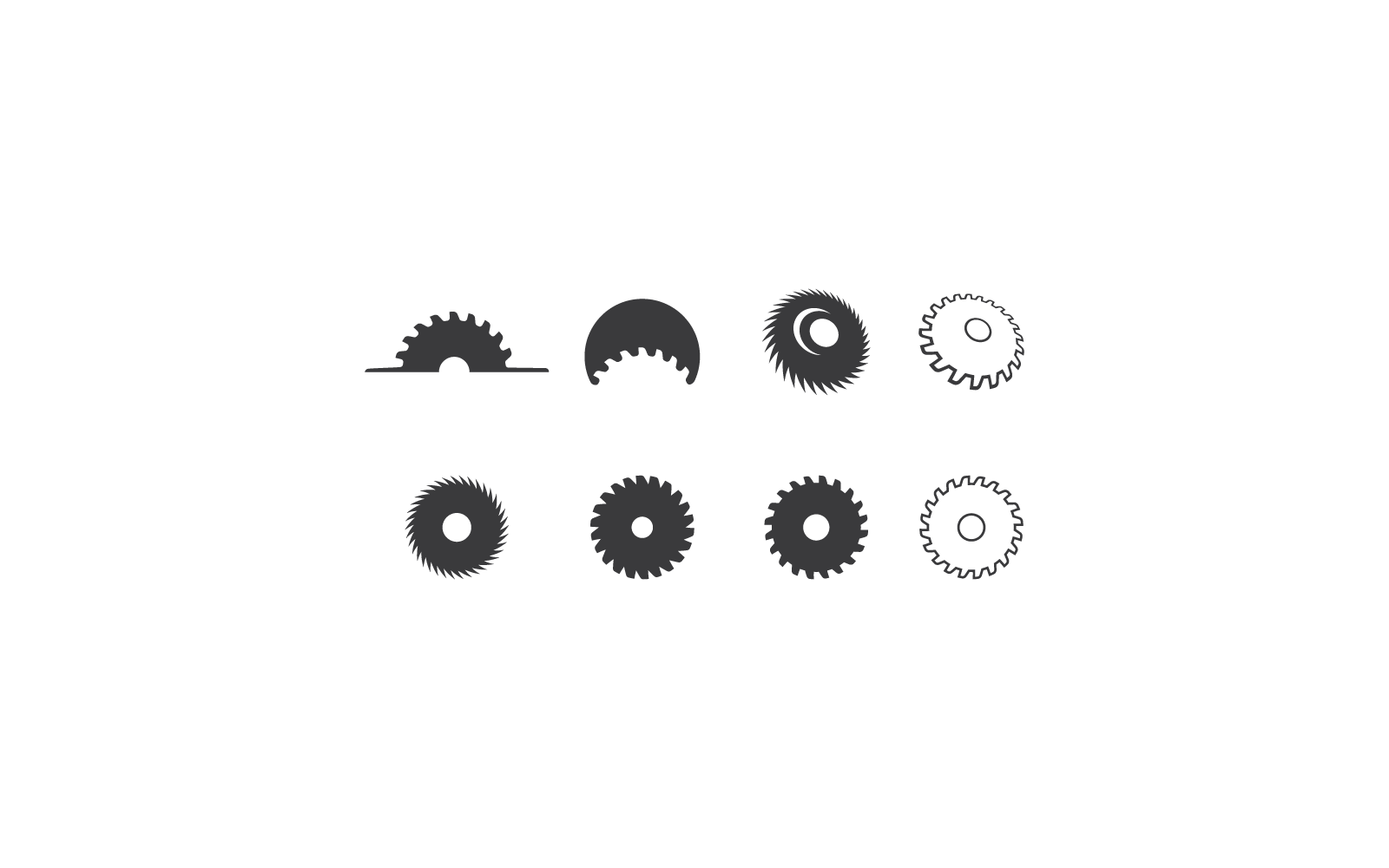 Metal saw illustration logo icon template