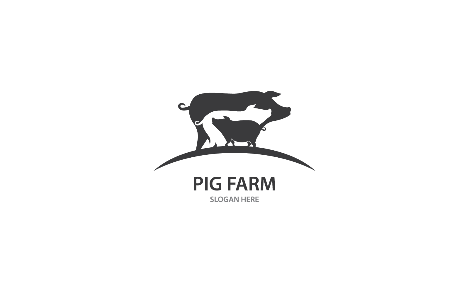 Pig logo illustration icon vector design