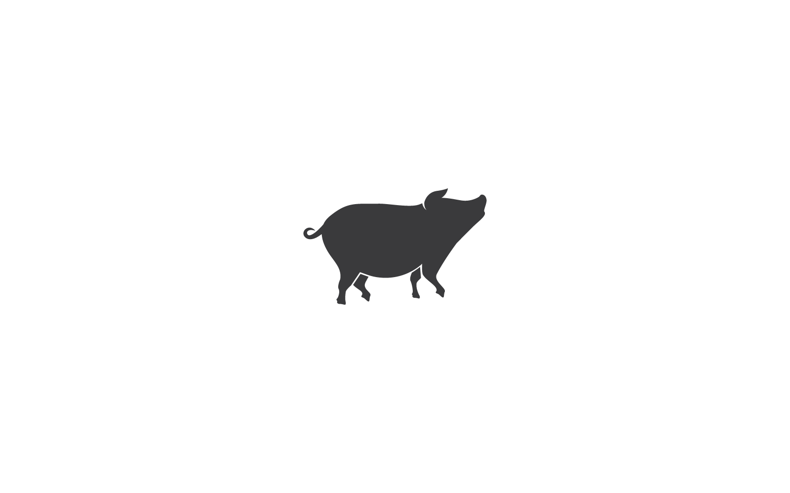 Pig logo illustration icon vector flat design