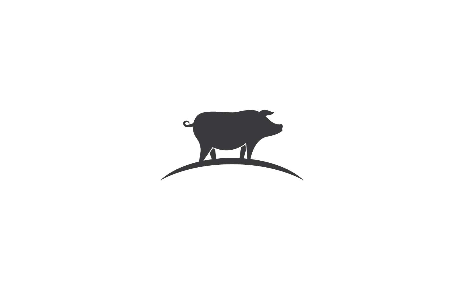 Pig logo illustration vector flat design