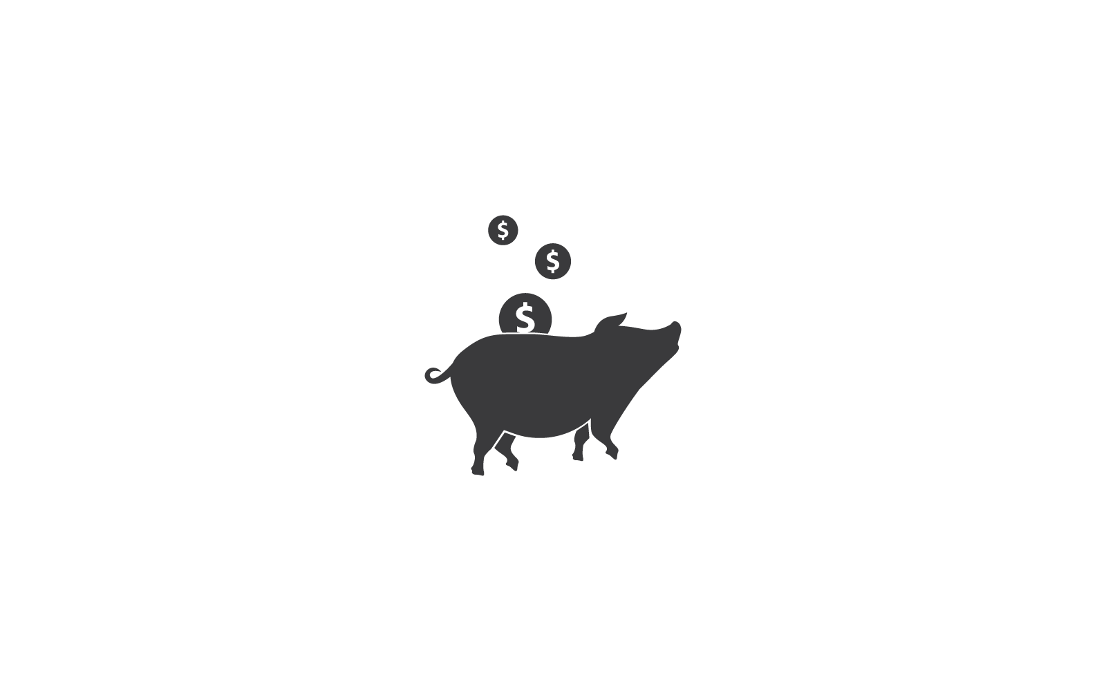 Pig logo vector icon flat design