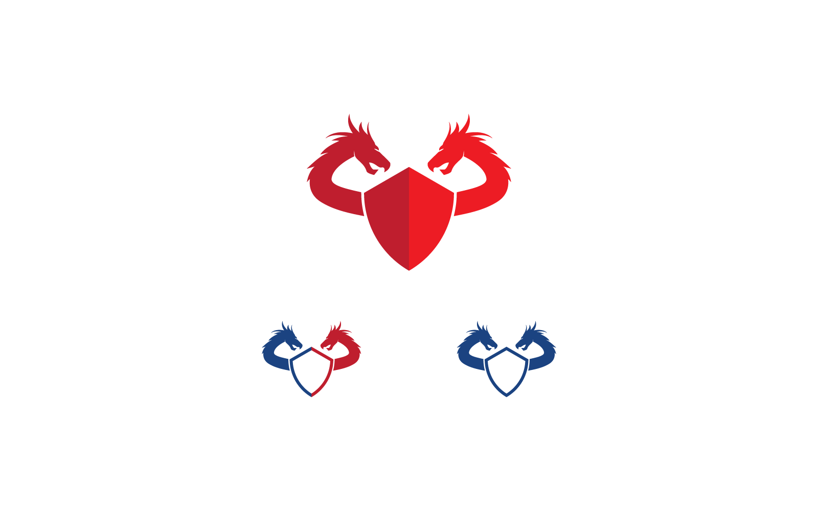 Draak logo sjabloon vector illustratie pictogram
