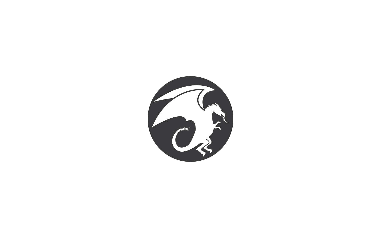 Dragon icon logo template vector illustration
