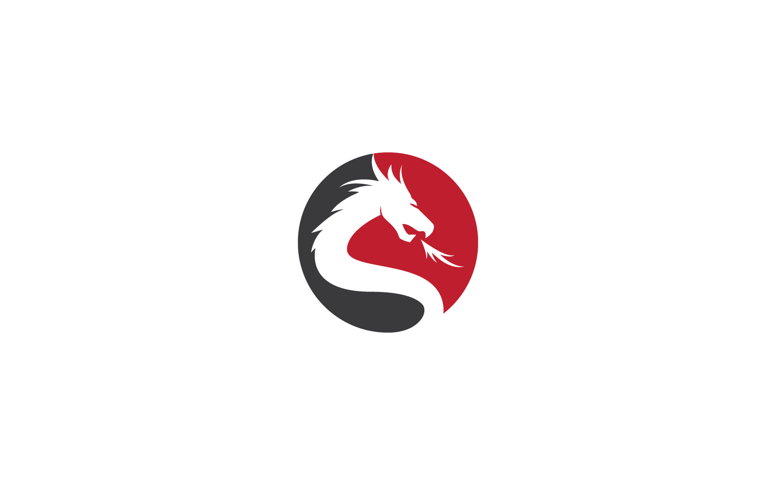 Dragon logo design template illustration