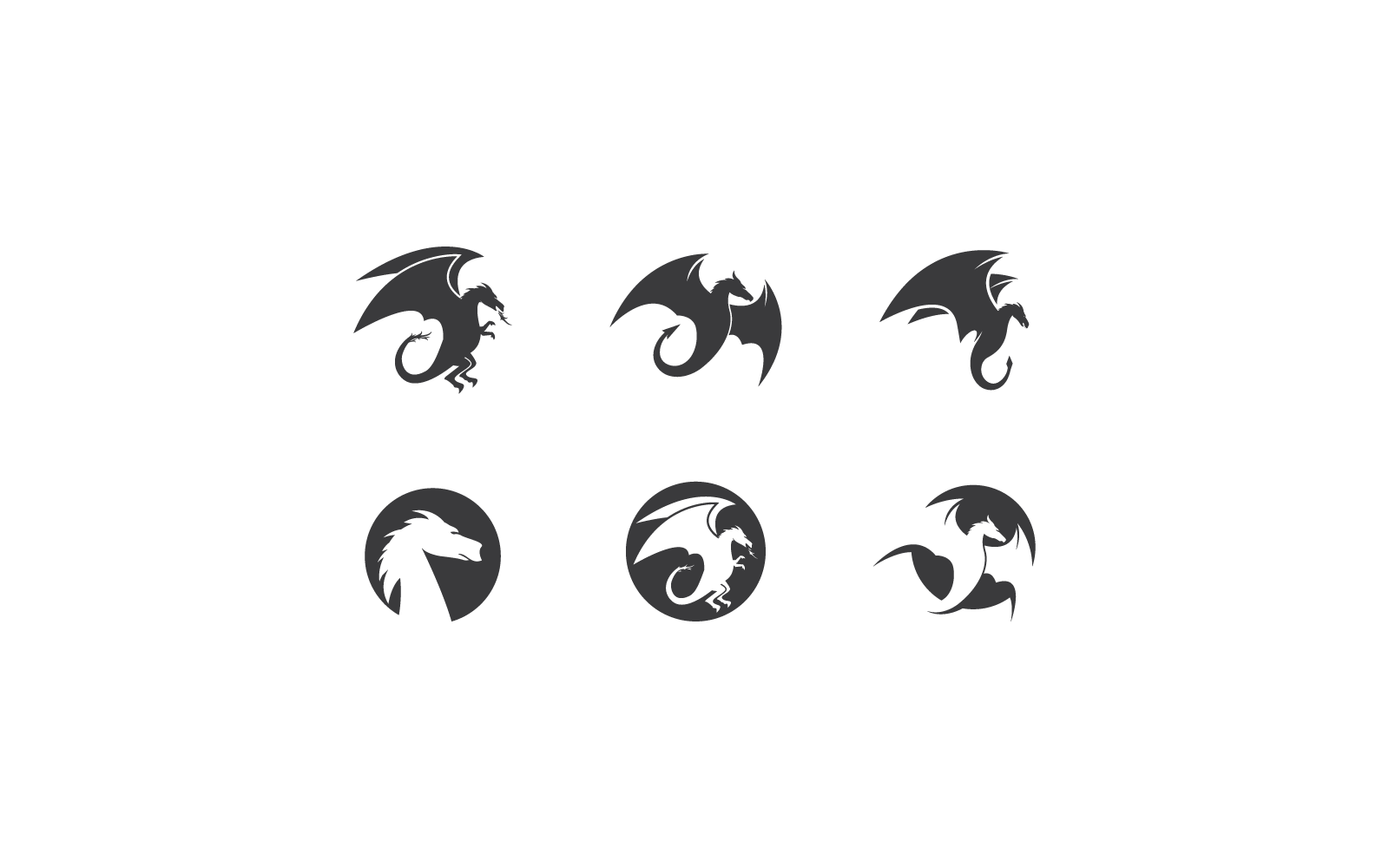 Dragon logo design vector illustration