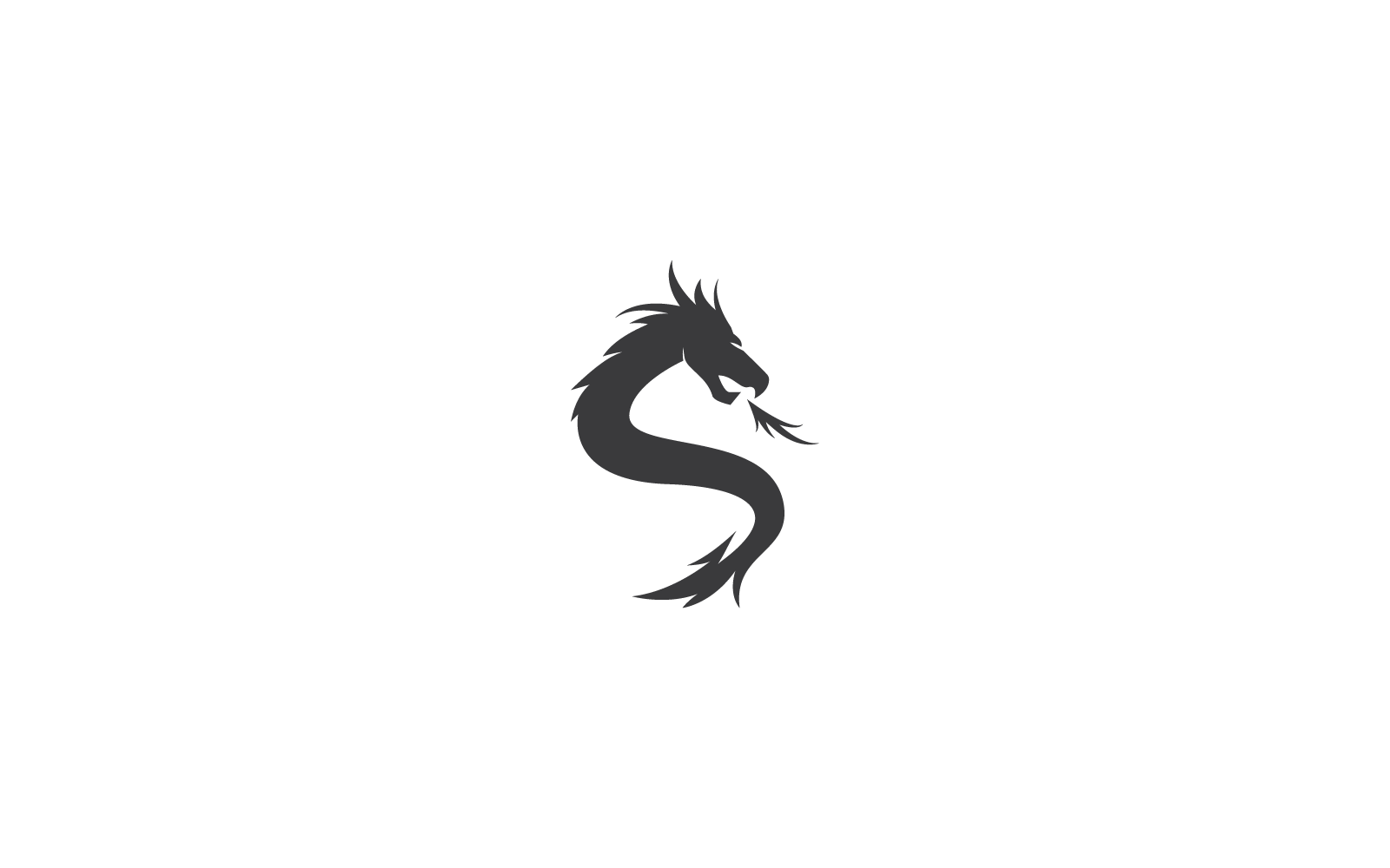 Dragon logo icon vector design illustration