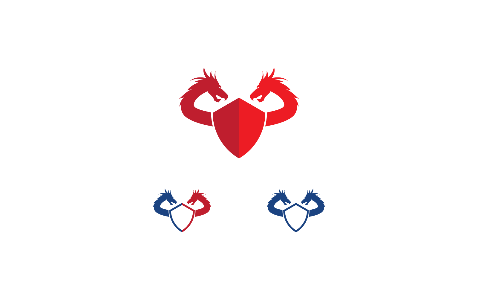 Dragon logo template vector illustration icon