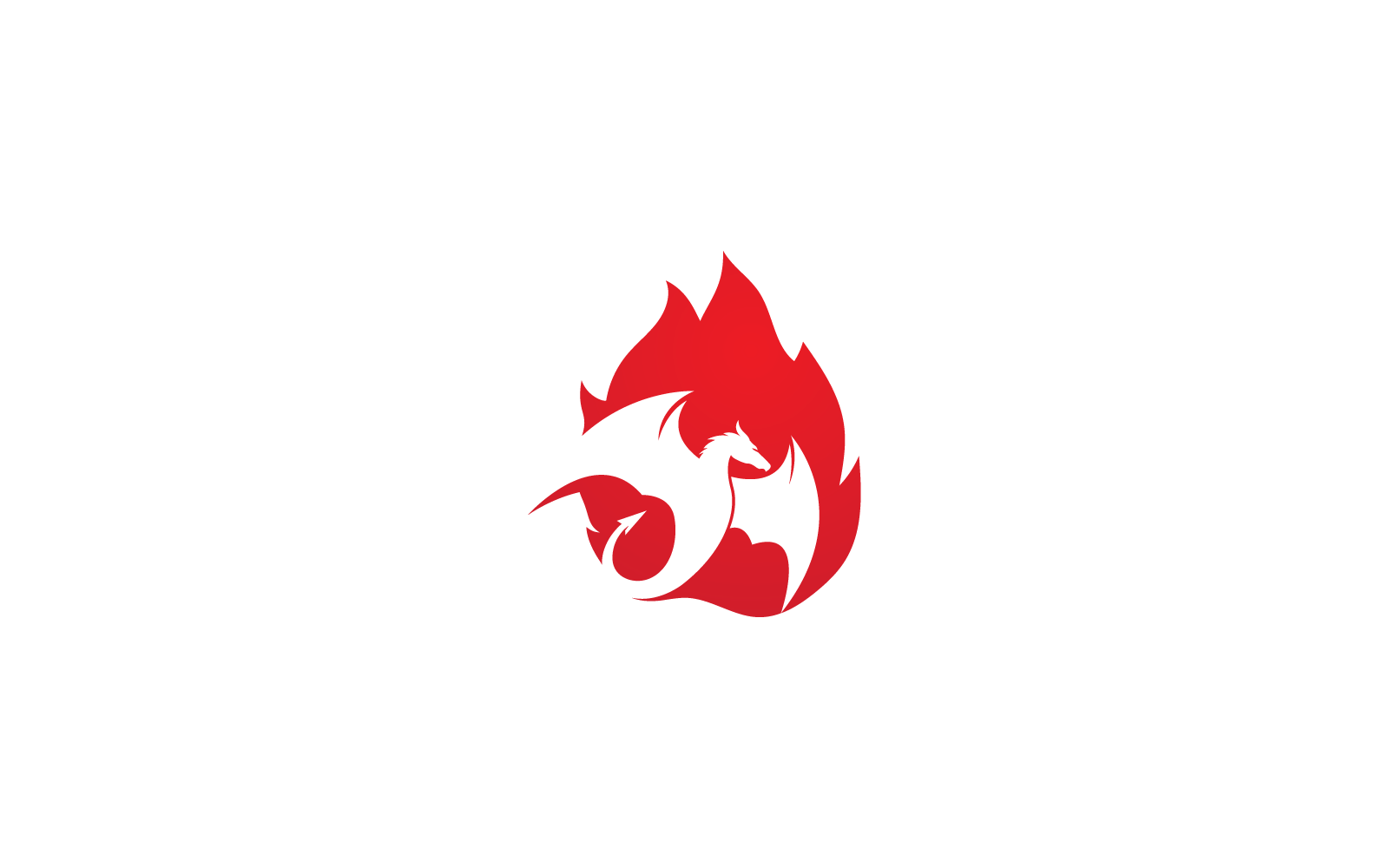 Dragon logo vector icon illustration