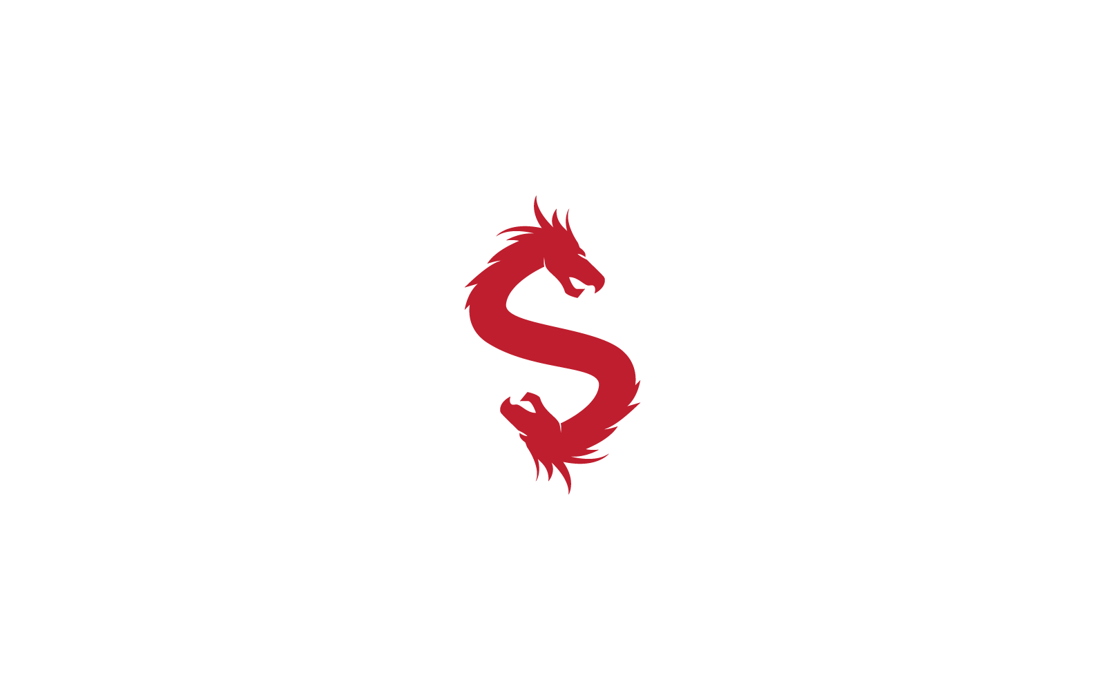 Ejderha simgesi logo tasarımı vektör illüstrasyonu