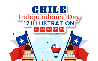 12 Chile Independence Day Illustration