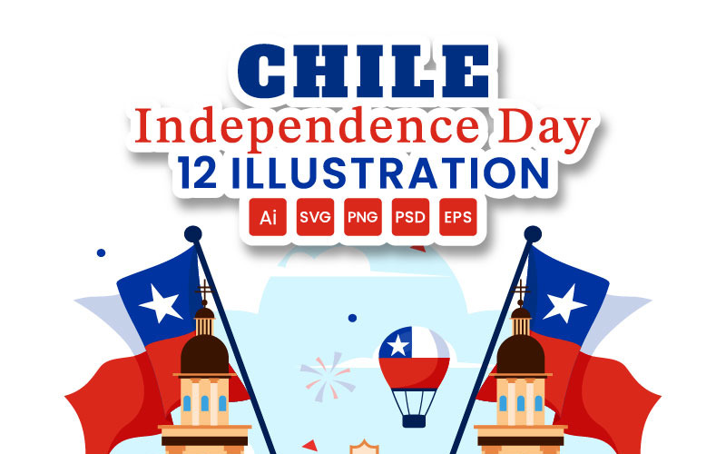 12 Chile Independence Day Illustration