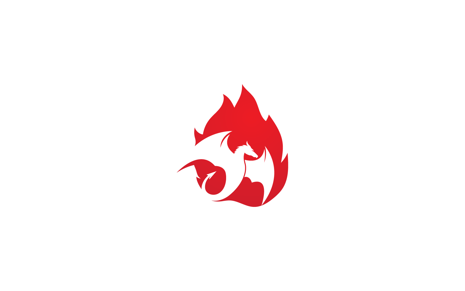 Illustrazione dell&amp;#39;icona vettoriale del logo del drago