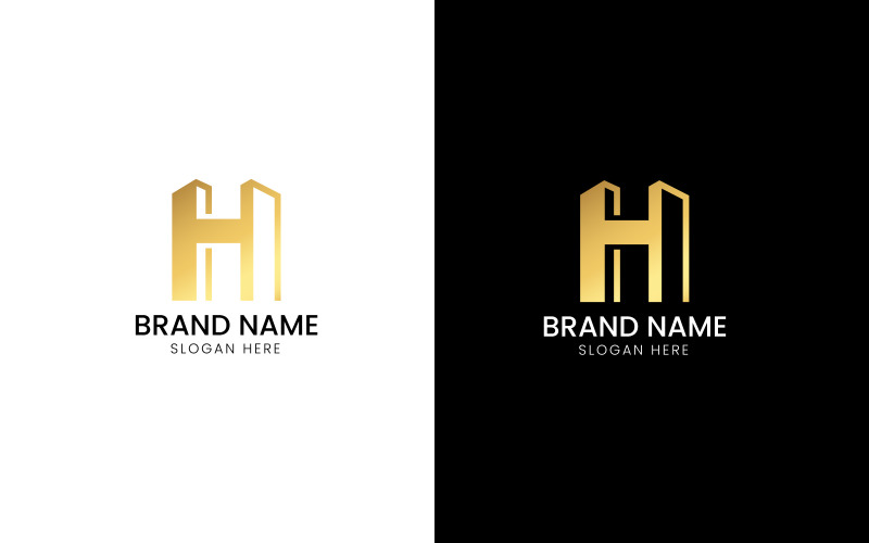 Letter H architecture logo-08-223 Logo Template