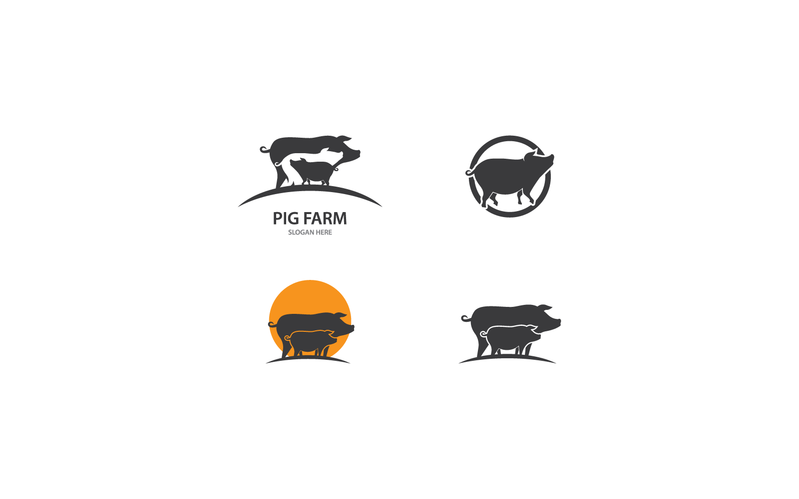 Pig logo icon illustration vector design