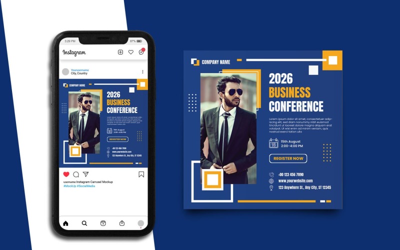 Business Instagram Post Template 2 Social Media