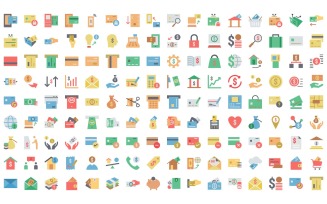 Comprehensive Modern Digital Finance Vector Icons Collection for Financial and Fintech Applications