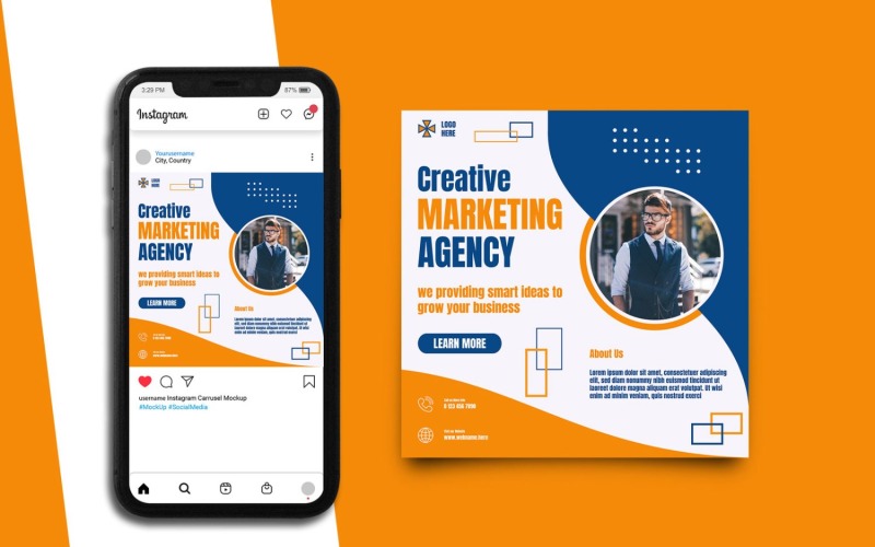 Creative Agency Instagram Post Template Social Media