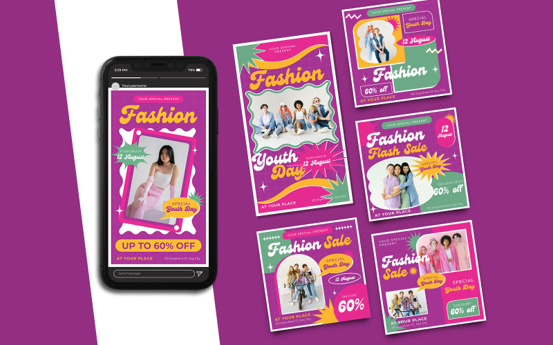 Fashion Youth Day Instagram Template Social Media