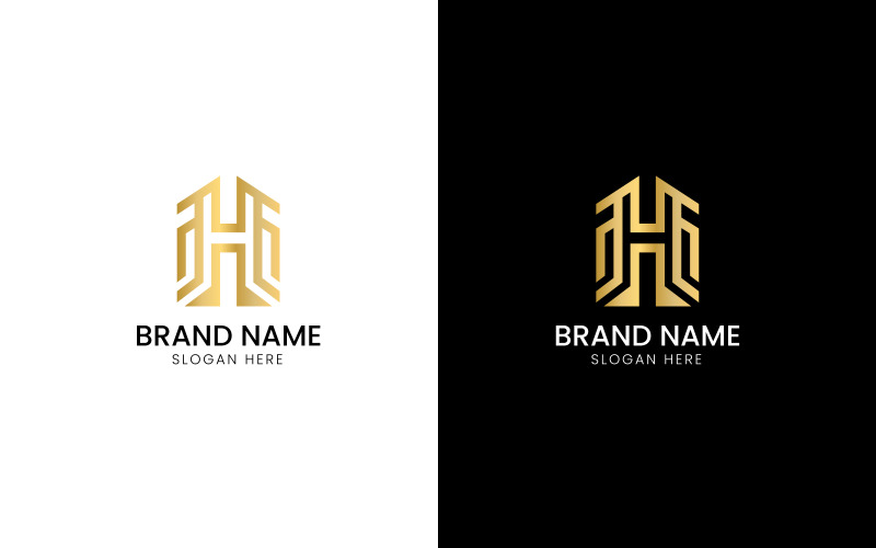 Letter H luxury company logo-08-232 Logo Template