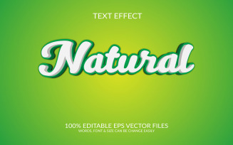 Natural green vector eps 3d text effect illustration design.