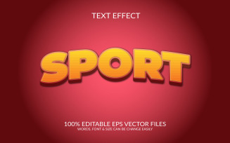 Sport play vector eps editable text effect illustration design.