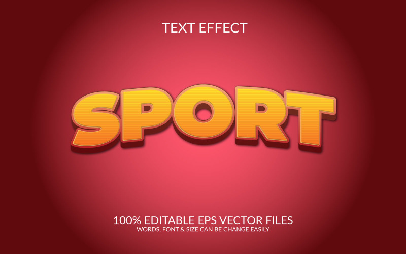 Sport play vector eps editable text effect illustration design. Illustration