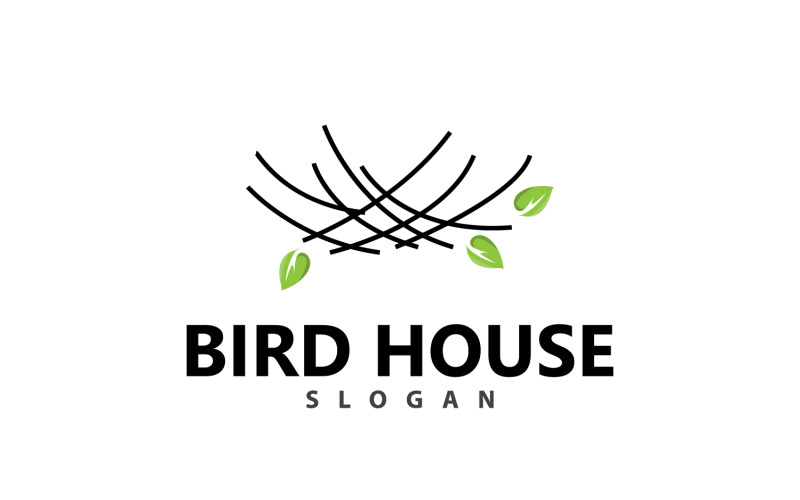 Bird Nest Logo Bird House Shelter V10 Logo Template