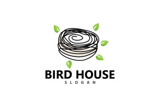 Bird Nest Logo Bird House Shelter V2