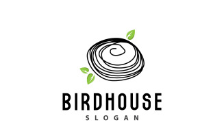 Bird Nest Logo Bird House Shelter V3