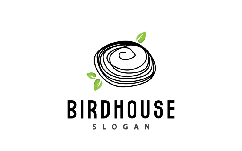 Bird Nest Logo Bird House Shelter V3 Logo Template