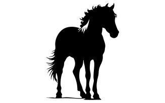 Horse silhouette vector Art with white background