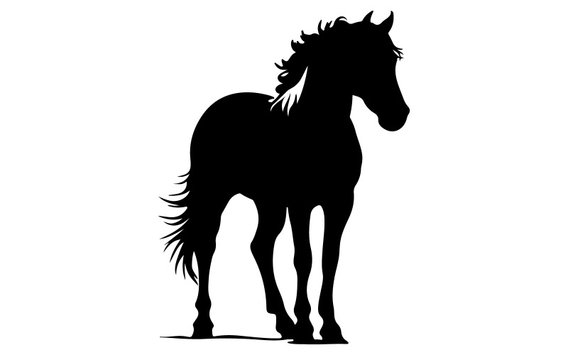 Horse silhouette vector Art with white background Illustration