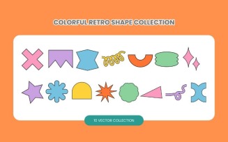 Colorful Retro Shape Collection